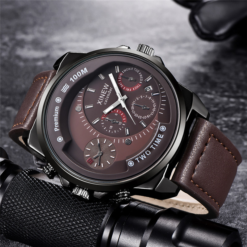 Leather Watch Band Men - Jam Tangan Pria Merek XINEW Asli