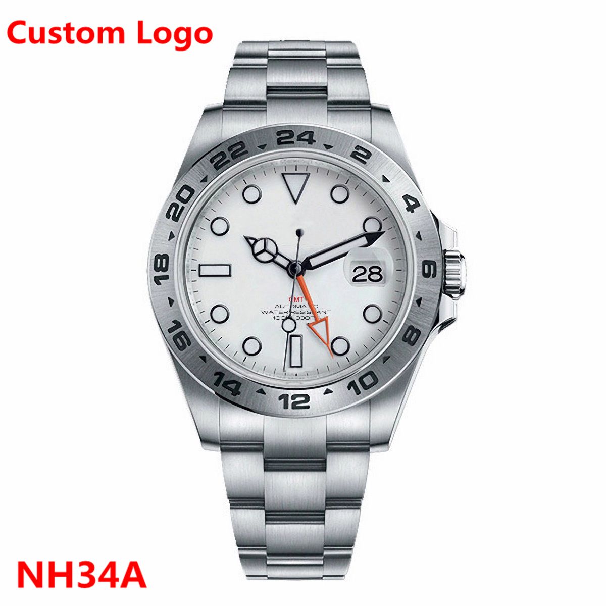 Stainless Bracelet Diver - Jam Tangan GMT Mekanis Otomatis NH34