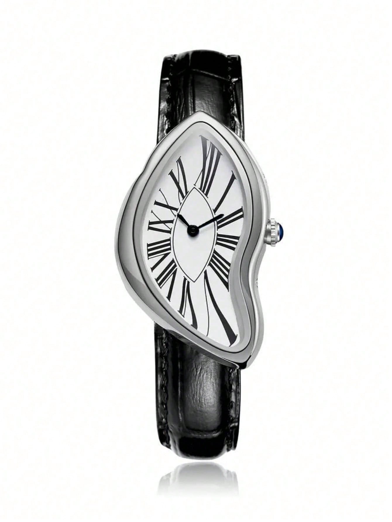 Leather Watch Band Men - Jam Tangan Mewah Creative Melt untuk
