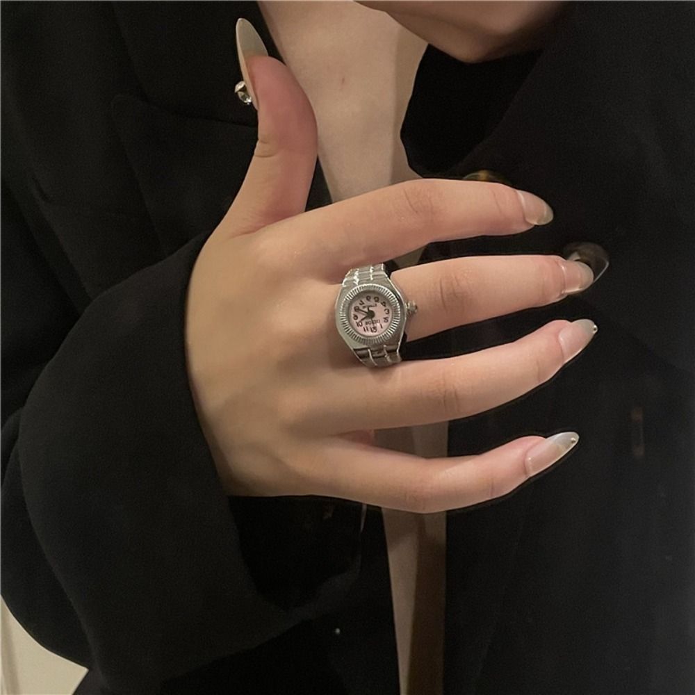Canvas Strap Watch - Cincin Jam Tangan Mini Punk, Cincin