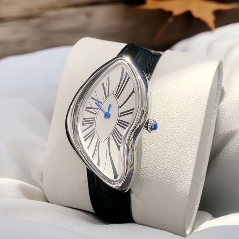Leather Watch Band Men - Jam tangan alien abad pertengahan lelehan