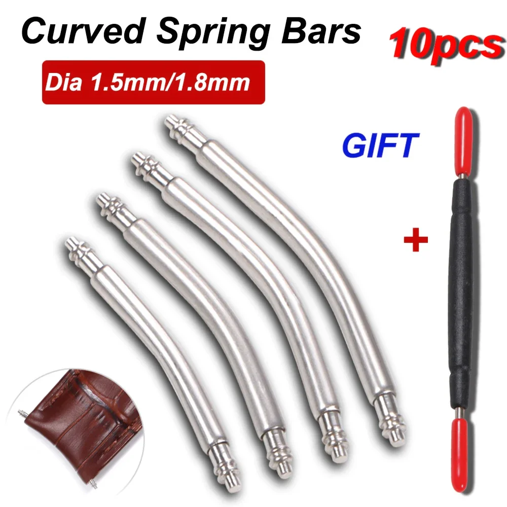 Curved Spring Bar - 10 Buah Batang Pegas Ujung Melengkung