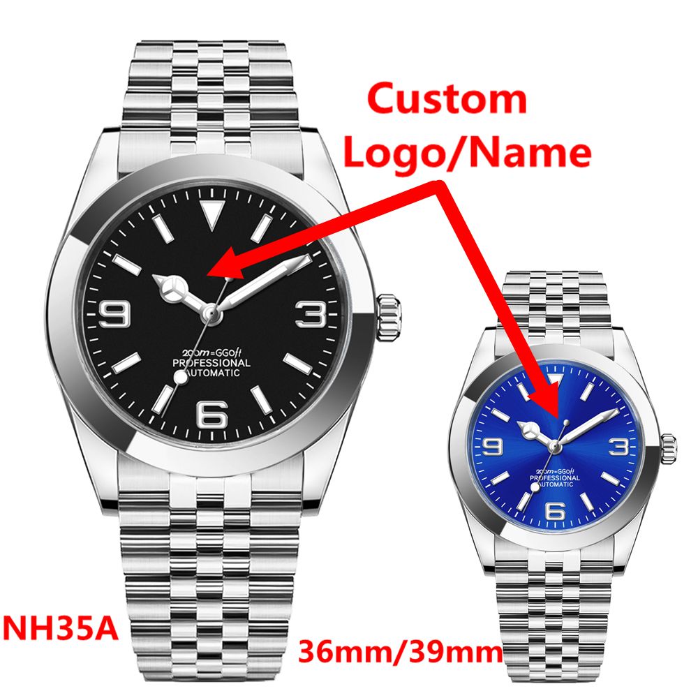 Stainless Bracelet Diver - Jam Tangan Mewah Logo Kustom NH35