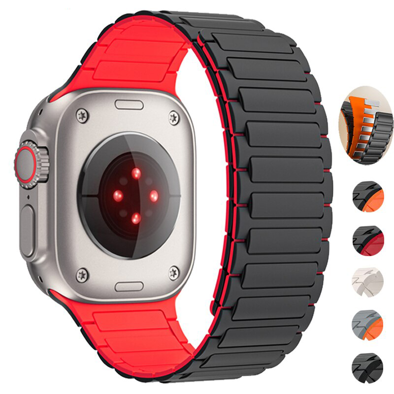 Milanese Loop Magnetic - Tali silikon untuk iWatch, tali olahraga