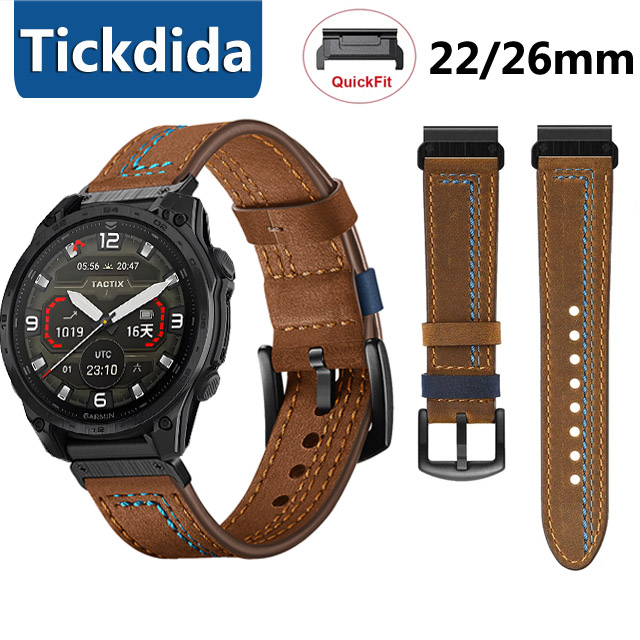 Leather Strap Quick Release - Tali Kulit Asli 22Mm 26Mm untuk