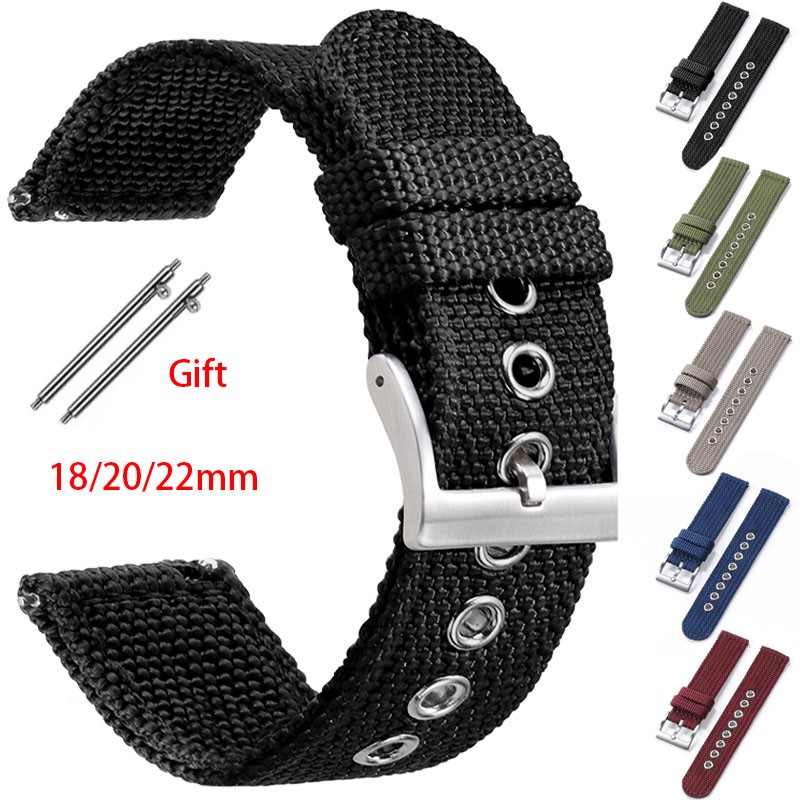 Nato Strap Nylon - Gelang jam tangan nilon 18mm 20mm