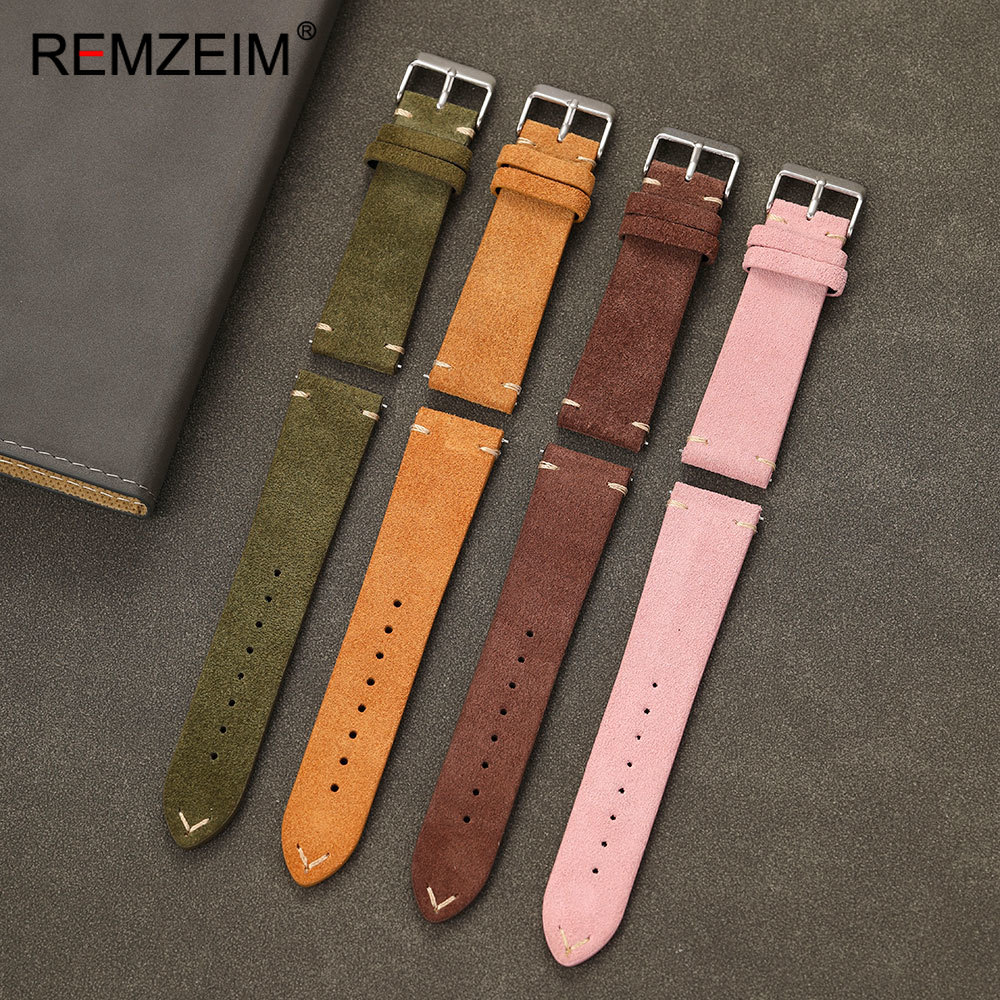 Suede Strap Watch - Sabuk Jam Tangan Kulit Suede Uniseks