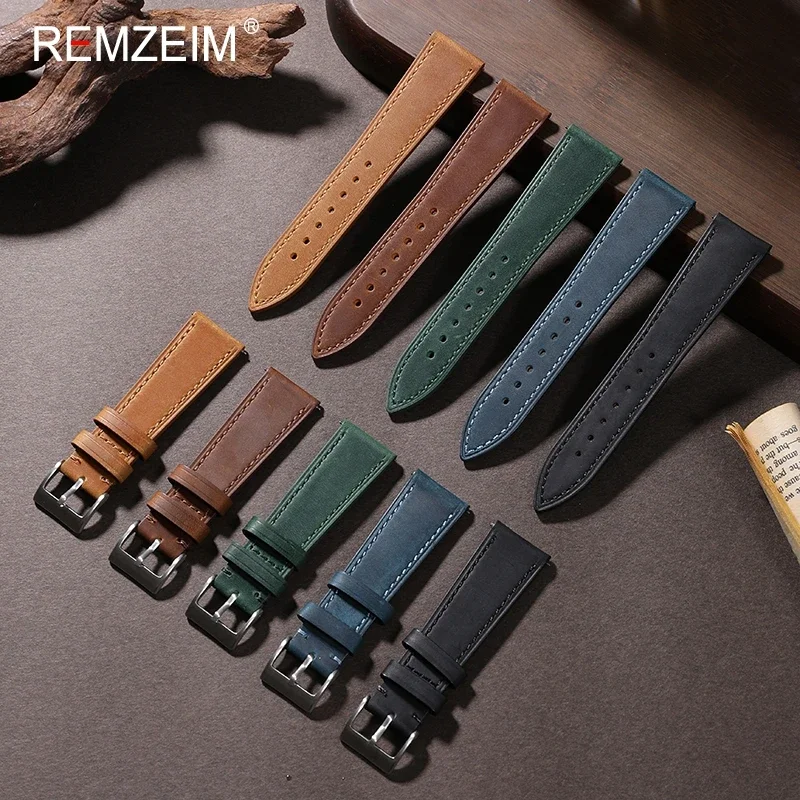 Nato Strap Nylon - Crazy Horse jam tangan kulit Retro