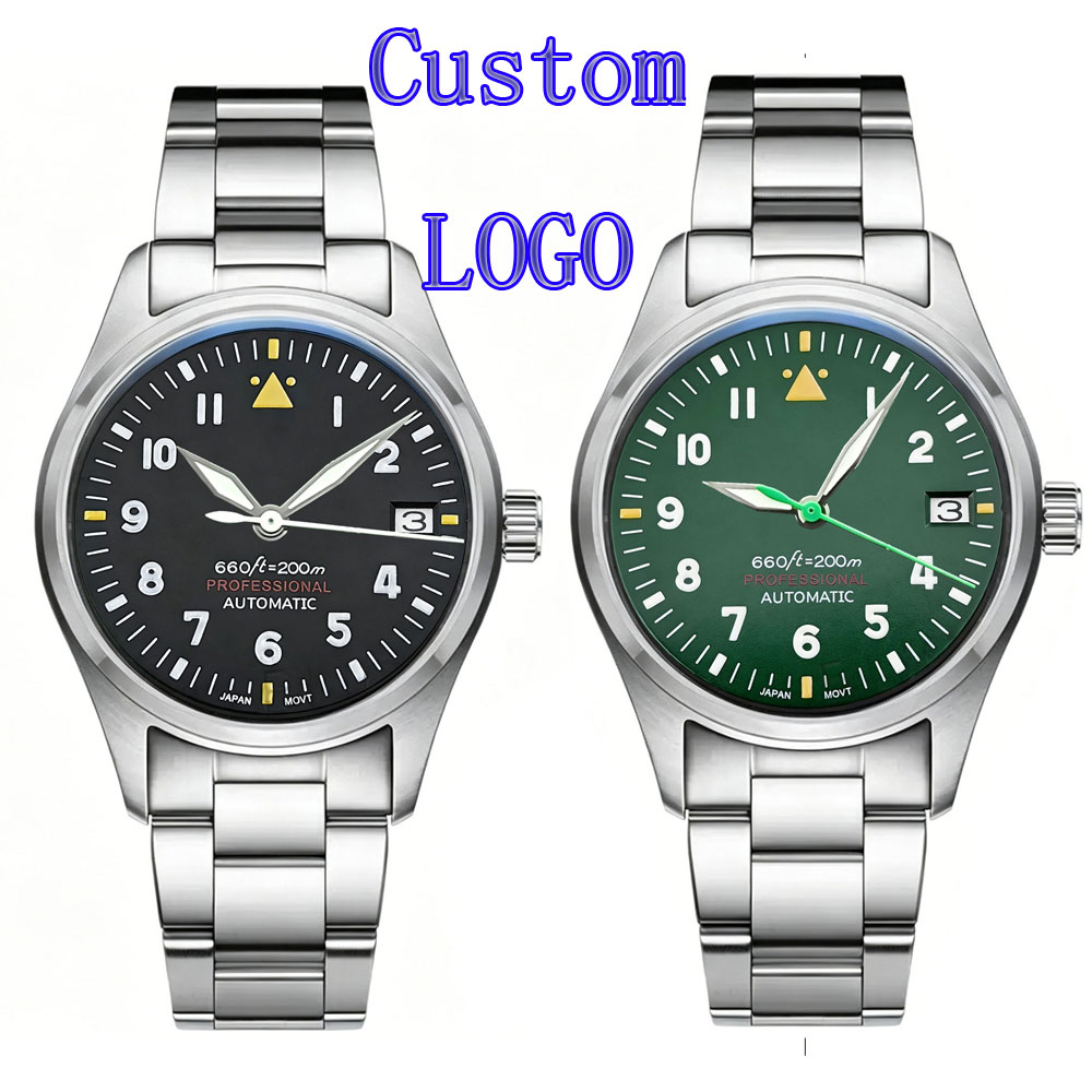 Stainless Bracelet Diver - LOGO Kustom 36mm 39mm Jam Tangan