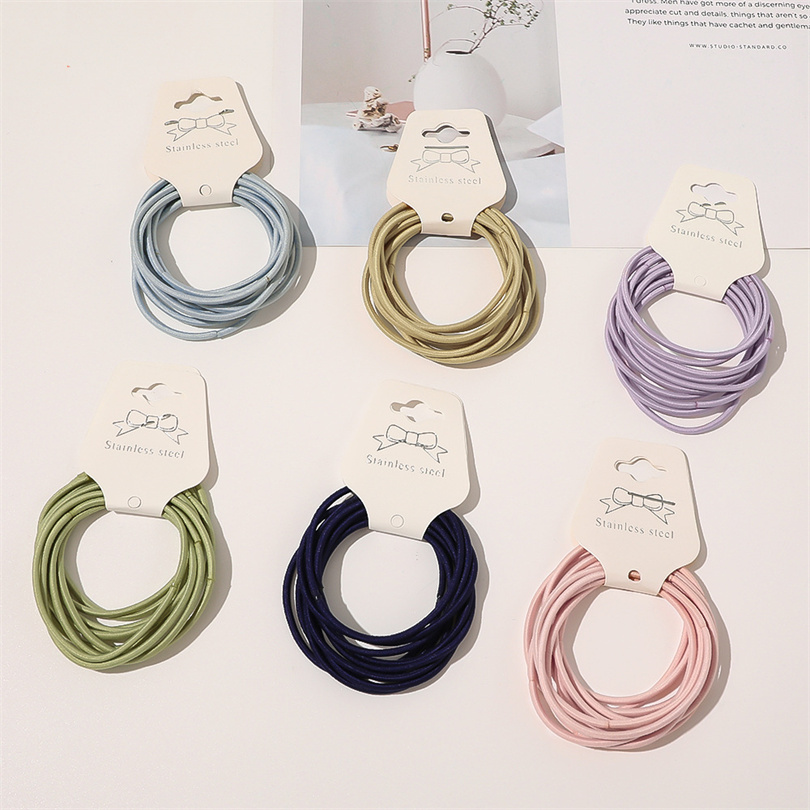 Silicone Band Women - 10 Buah Ikat Rambut Elastis Dasar
