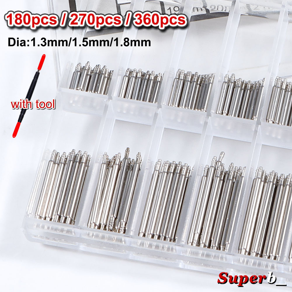 Spring Bar Tool Set - 360 Buah Dia 1.3Mm/1.5Mm/1.8Mm Batang Pegas
