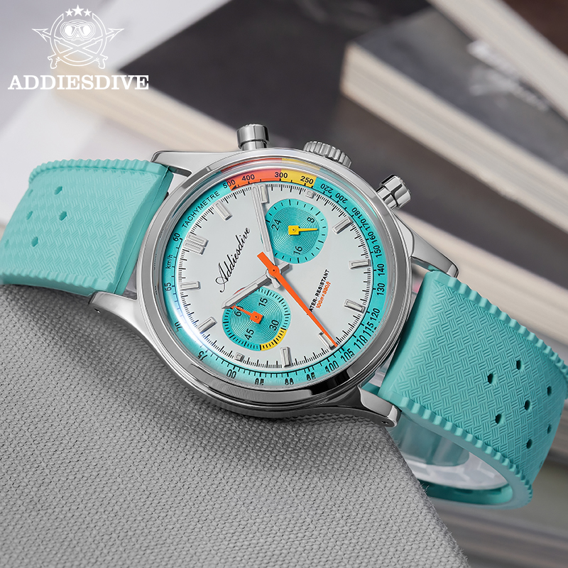 Rubber Strap Diver - ADDIESDIVE Jam Tangan Chronograph Multifungsi Baru