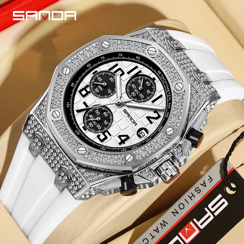 Tropic Strap Vintage - Jam Tangan Quartz Pria SANDA 7026