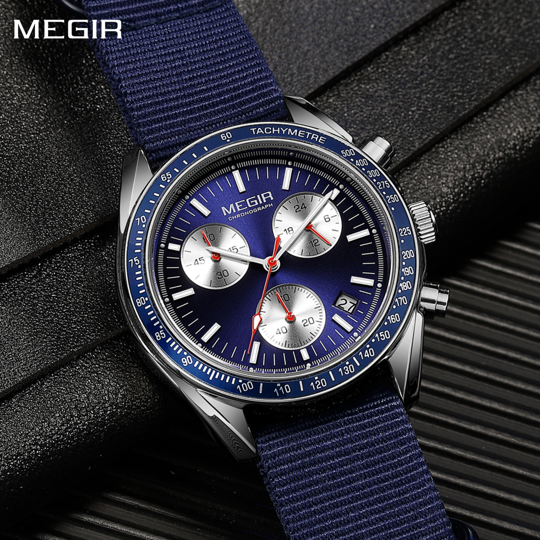 Canvas Strap Watch - MEGIR Jam Tangan Kuarsa Olahraga Pria