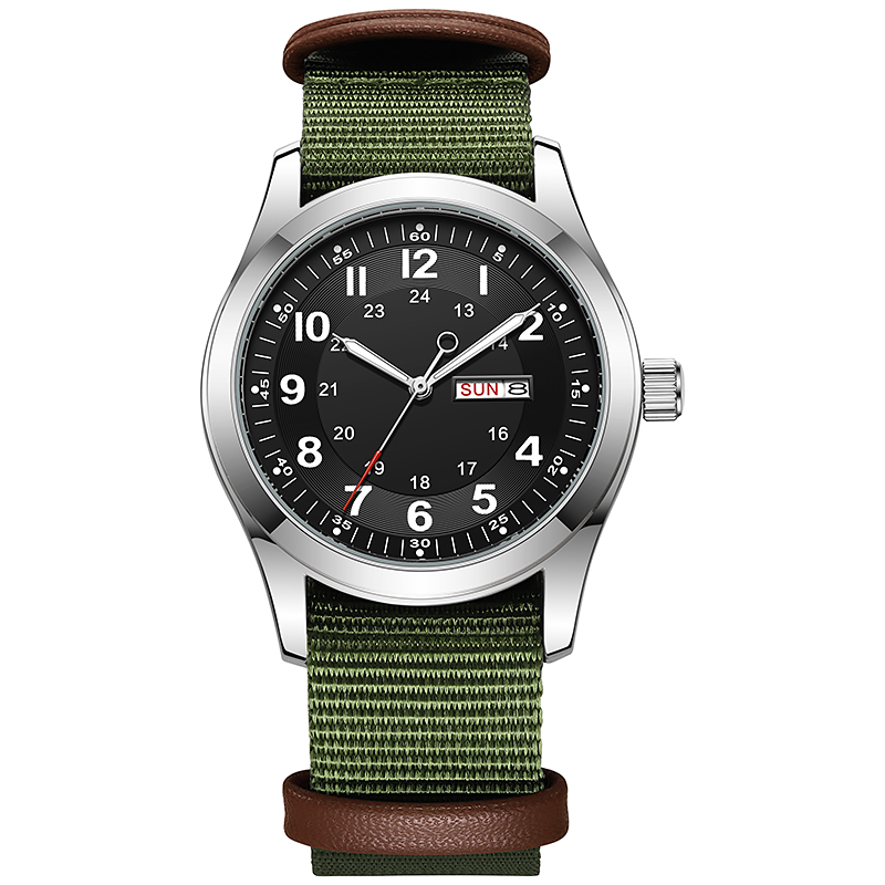 Canvas Strap Watch - Jam Tangan Pria 42mm 2026 Menyala