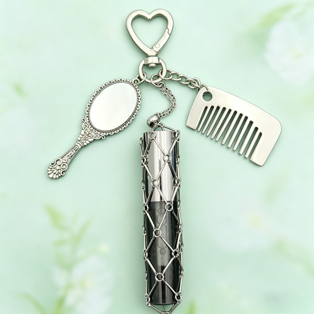 Mesh Strap Metal - Gantungan Kunci Tas Lipstik Jaring Logam