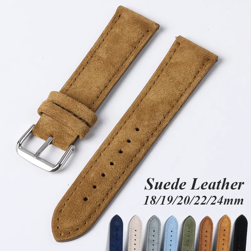 Suede Strap Watch - Gelang jam kulit asli Suede untuk