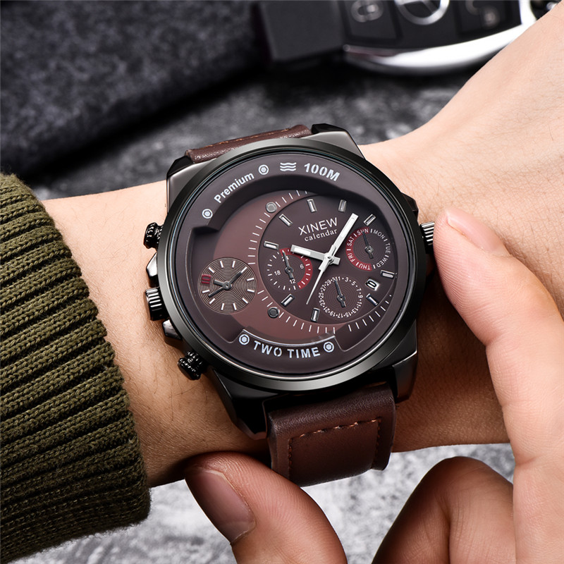 Jam Tangan Pria Merek XINEW As - Leather Watch Band Men ulasan dan harga