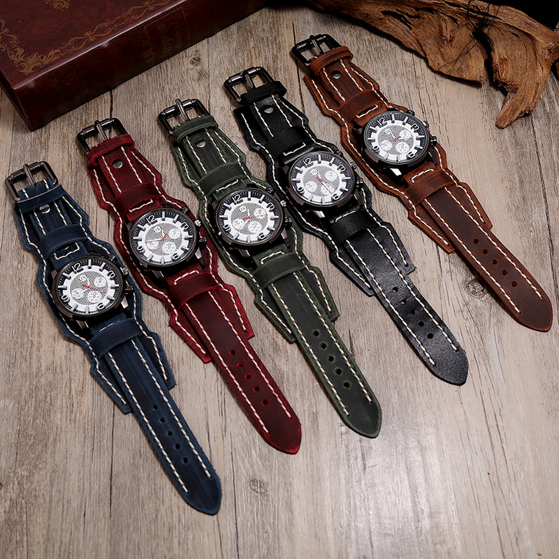 Jam tangan pria Retro baru jam - Leather Watch Band Men ulasan dan harga