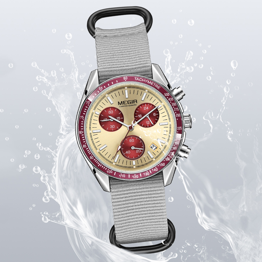 MEGIR Jam Tangan Pria Mewah Ba - Canvas Strap Watch ulasan dan harga