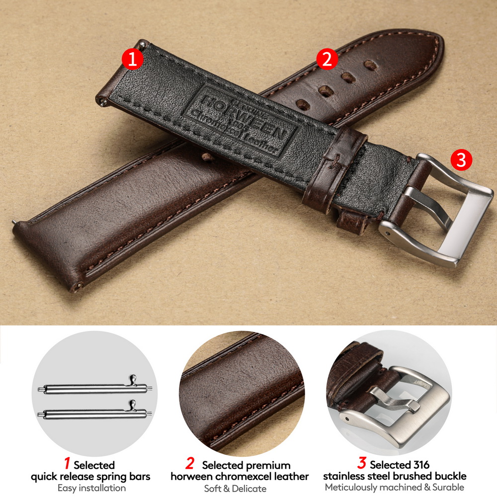 Tali Jam Tangan Hemsut Kulit A - Leather Strap Quick Release ulasan dan harga
