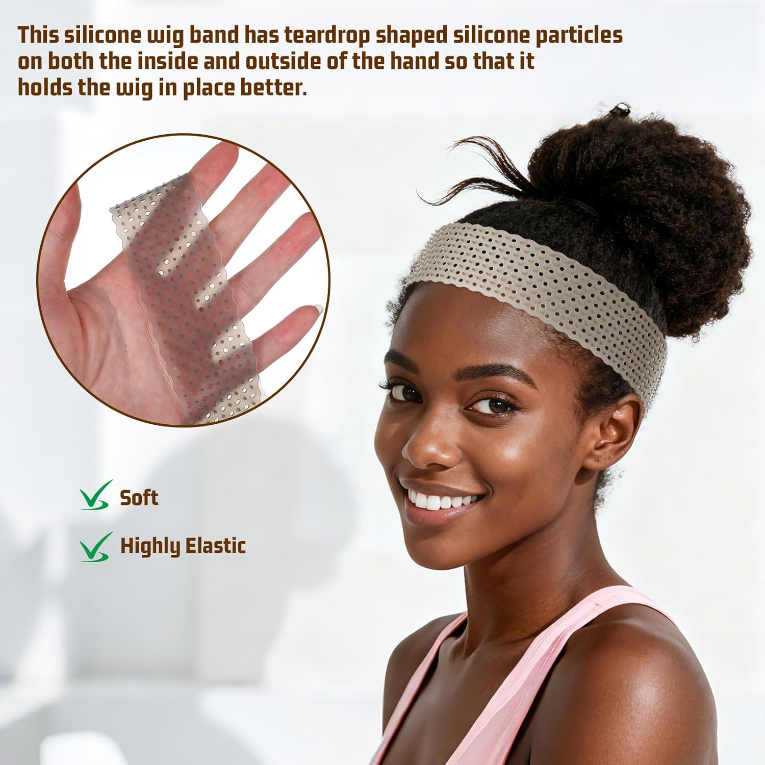 Pita Penahan Wig Silikon Anti- - Silicone Band Women ulasan dan harga