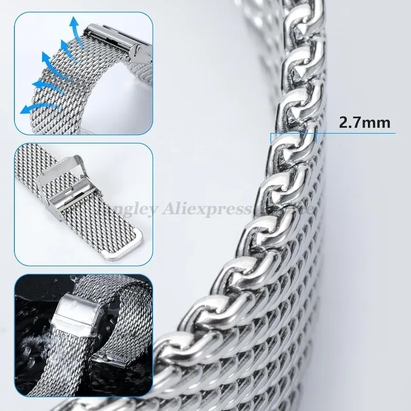 Gelang jam tangan jaring Milan - Milanese Loop Magnetic ulasan dan harga
