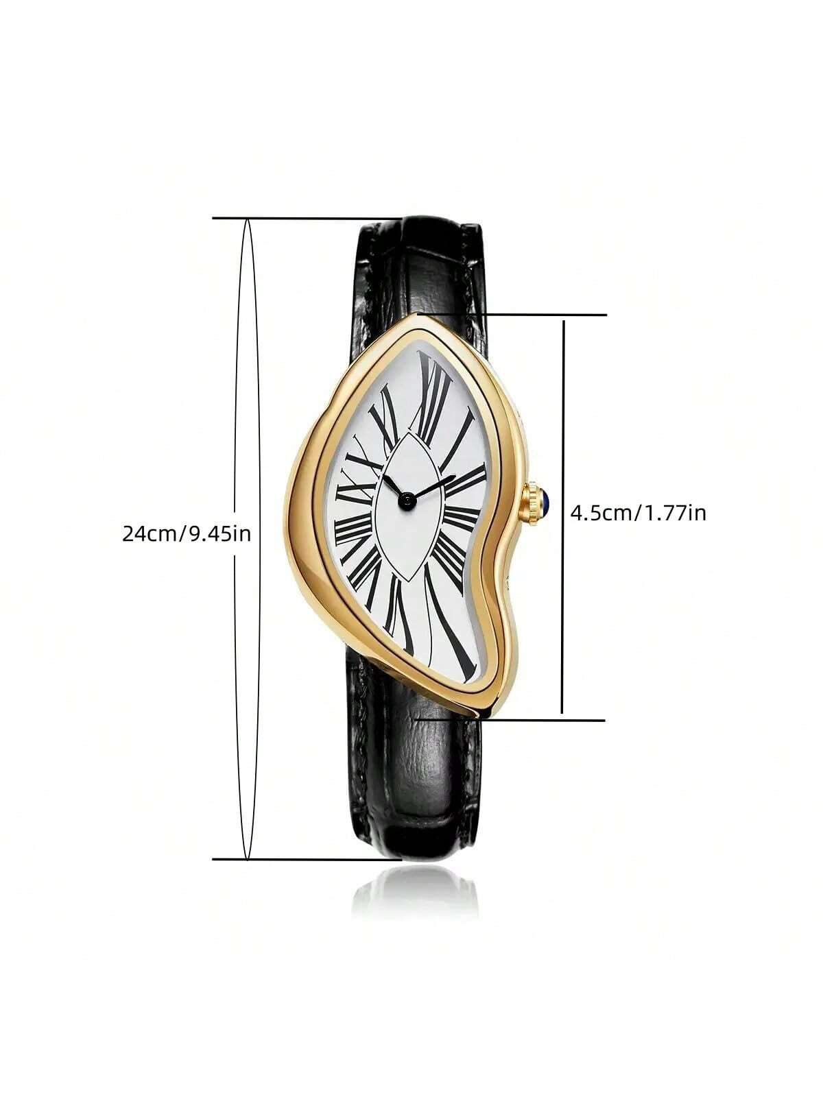 Jam Tangan Mewah Creative Melt - Leather Watch Band Men ulasan dan harga