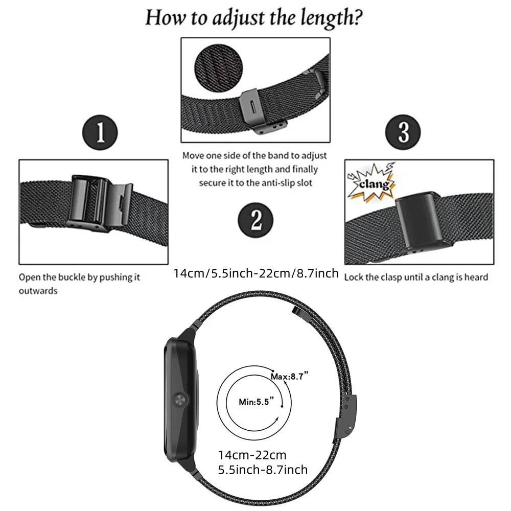 Tali Logam untuk Honor Watch 4 - Mesh Strap Metal ulasan dan harga