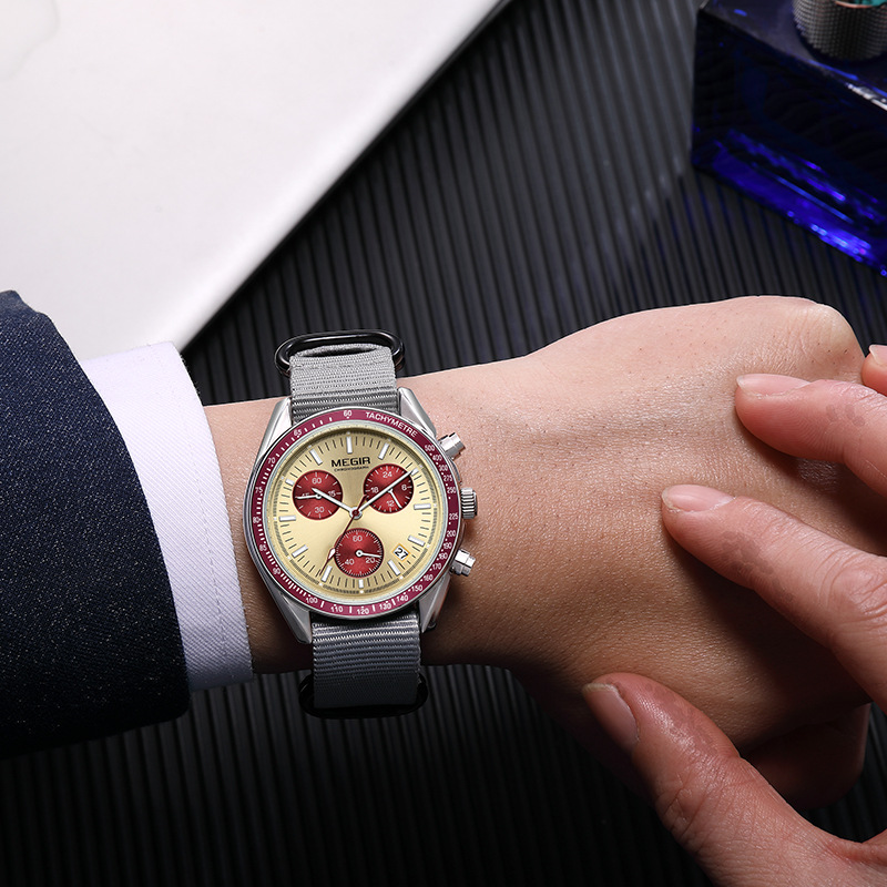 Jam Tangan Pria Mewah Baru MEG - Canvas Strap Watch ulasan dan harga