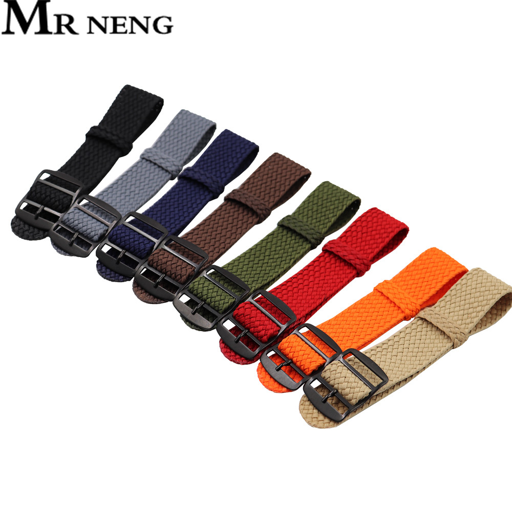 18Mm 20Mm 22Mm Warna Solid unt - Perlon Strap Woven ulasan dan harga