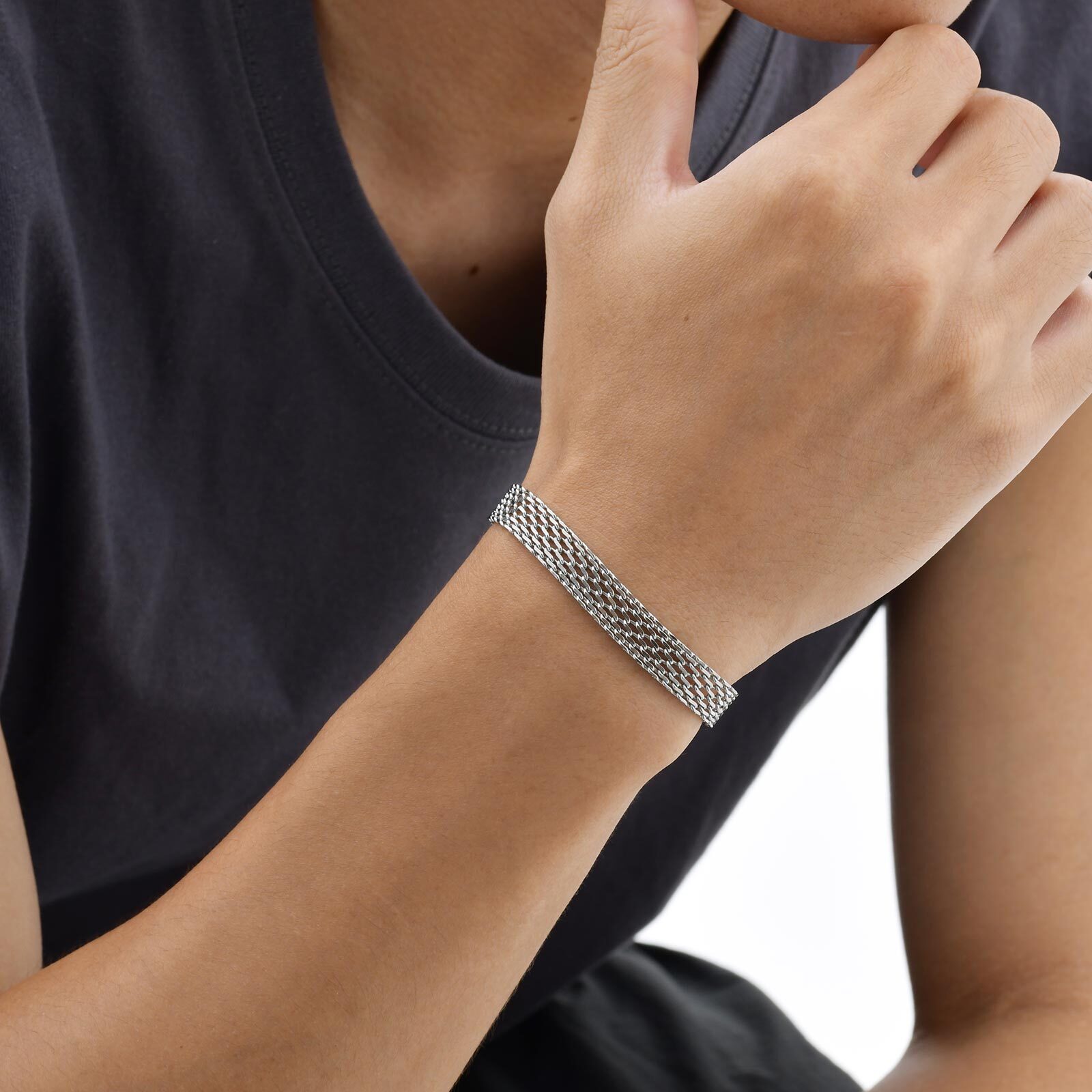 Gelang Rantai Tali Jaring 3/8M - Mesh Strap Metal ulasan dan harga