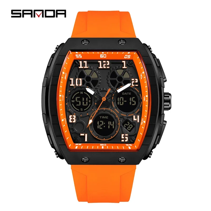 SANDA 6157 Jam Tangan Elektron - Rubber Strap Diver ulasan dan harga