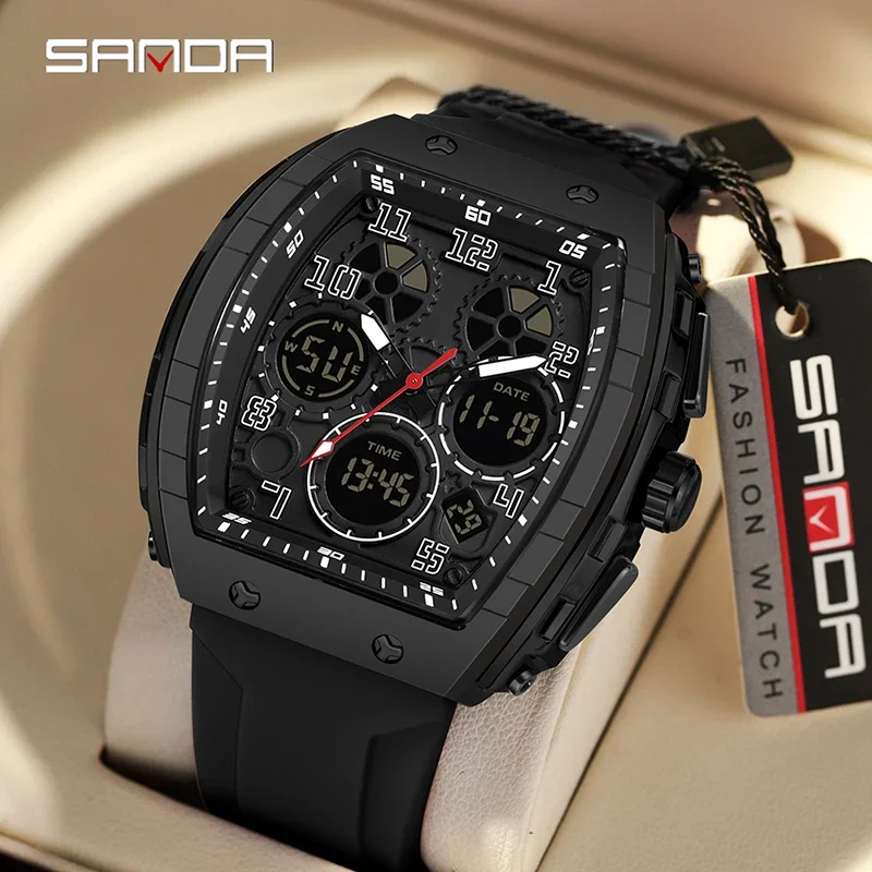 SANDA 6157 Jam Tangan Elektron - Rubber Strap Diver ulasan dan harga