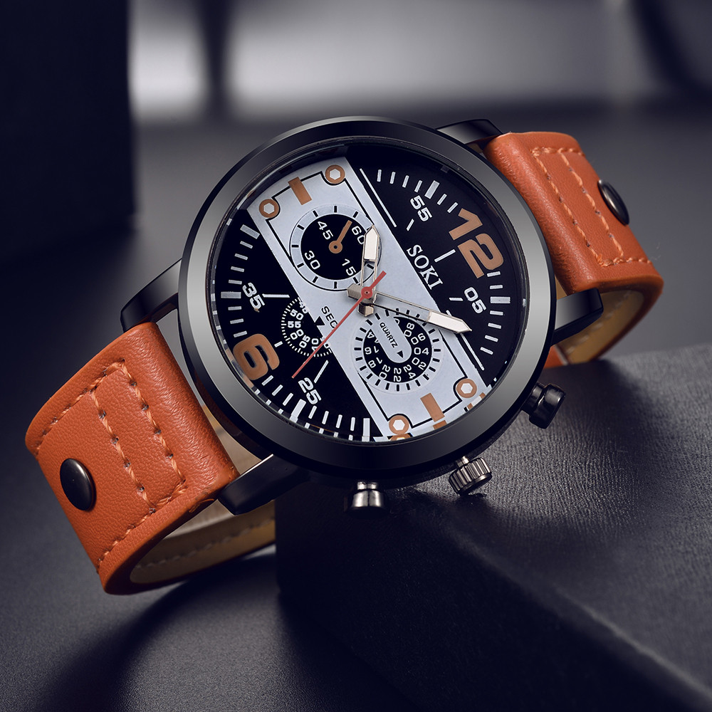 Jam Tangan Pria Ramping Jam Ta - Leather Watch Band Men ulasan dan harga