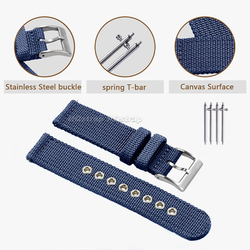 Gelang jam tangan nilon 18mm 2 - Nato Strap Nylon ulasan dan harga