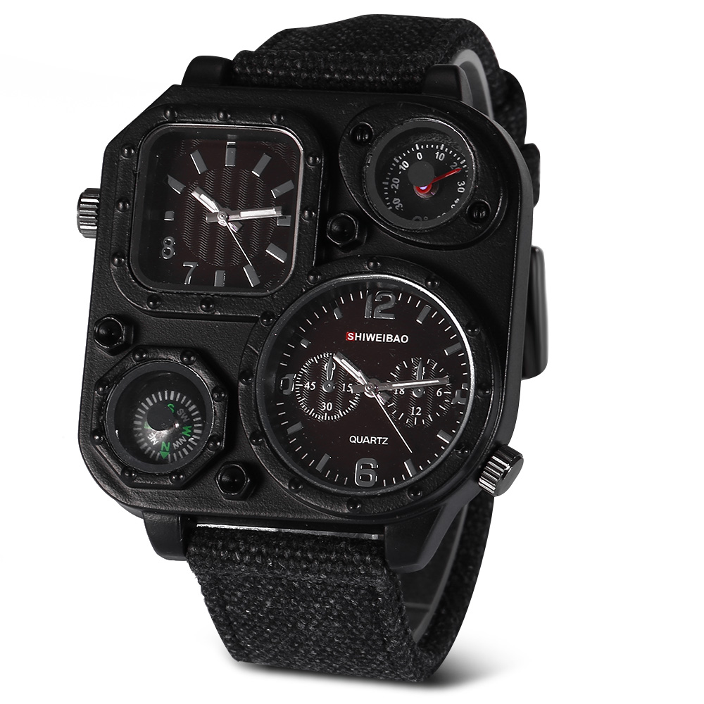 Jam Tangan Kuarsa Pria Jam Tan - Canvas Strap Watch ulasan dan harga