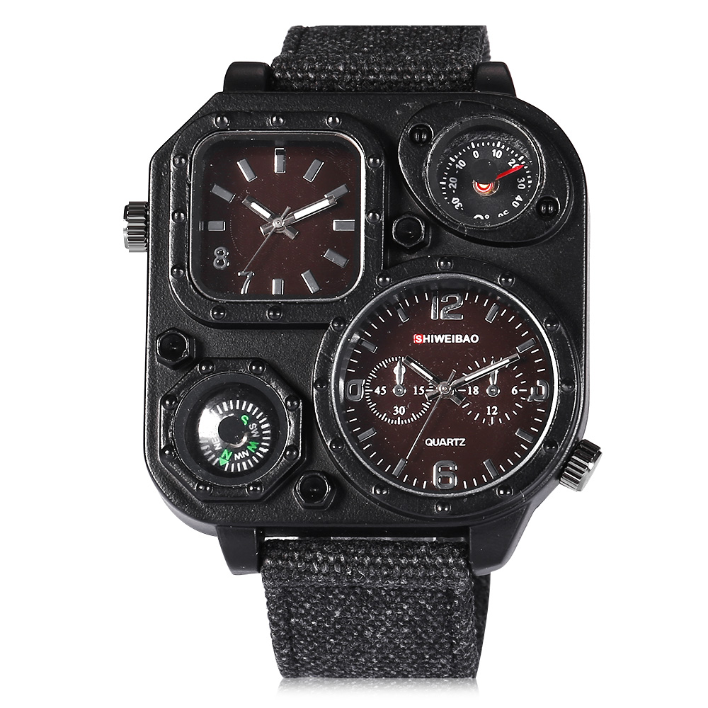 Jam Tangan Kuarsa Pria Jam Tan - Canvas Strap Watch ulasan dan harga
