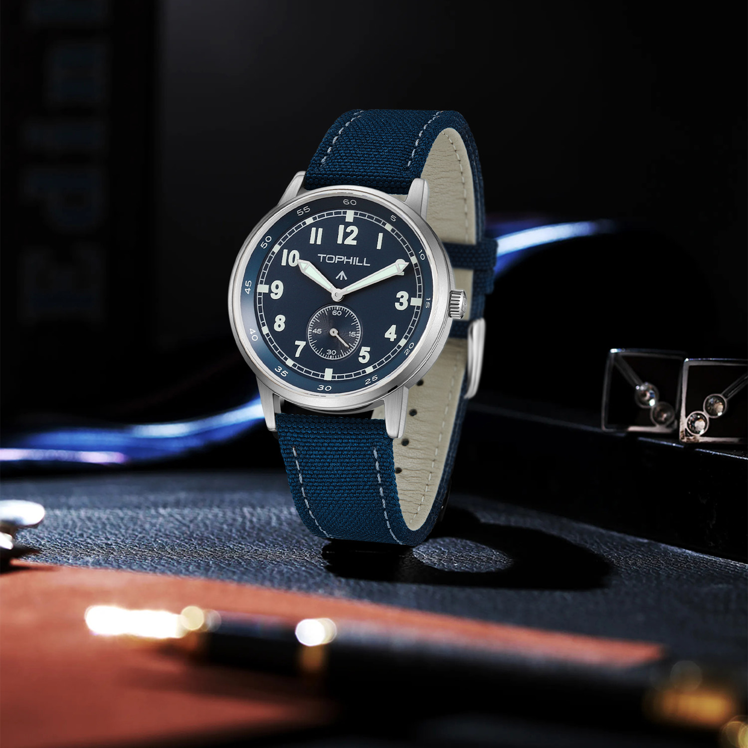 Jam Tangan Pria TOPHILL TW099G - Canvas Strap Watch ulasan dan harga