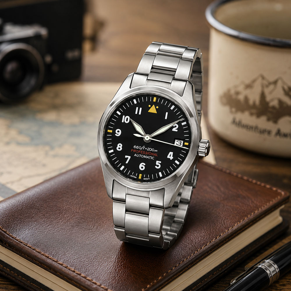 LOGO Kustom 36mm 39mm Jam Tang - Stainless Bracelet Diver ulasan dan harga