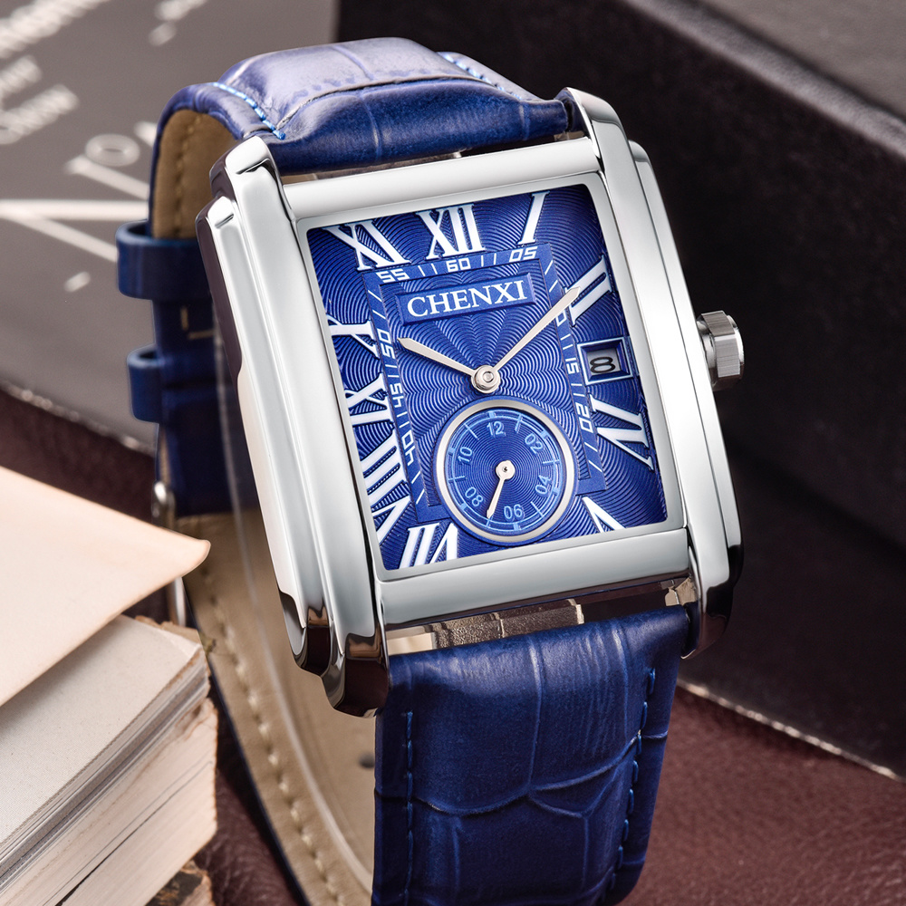 CHENXI jam tangan pria tali ku - Leather Watch Band Men ulasan dan harga