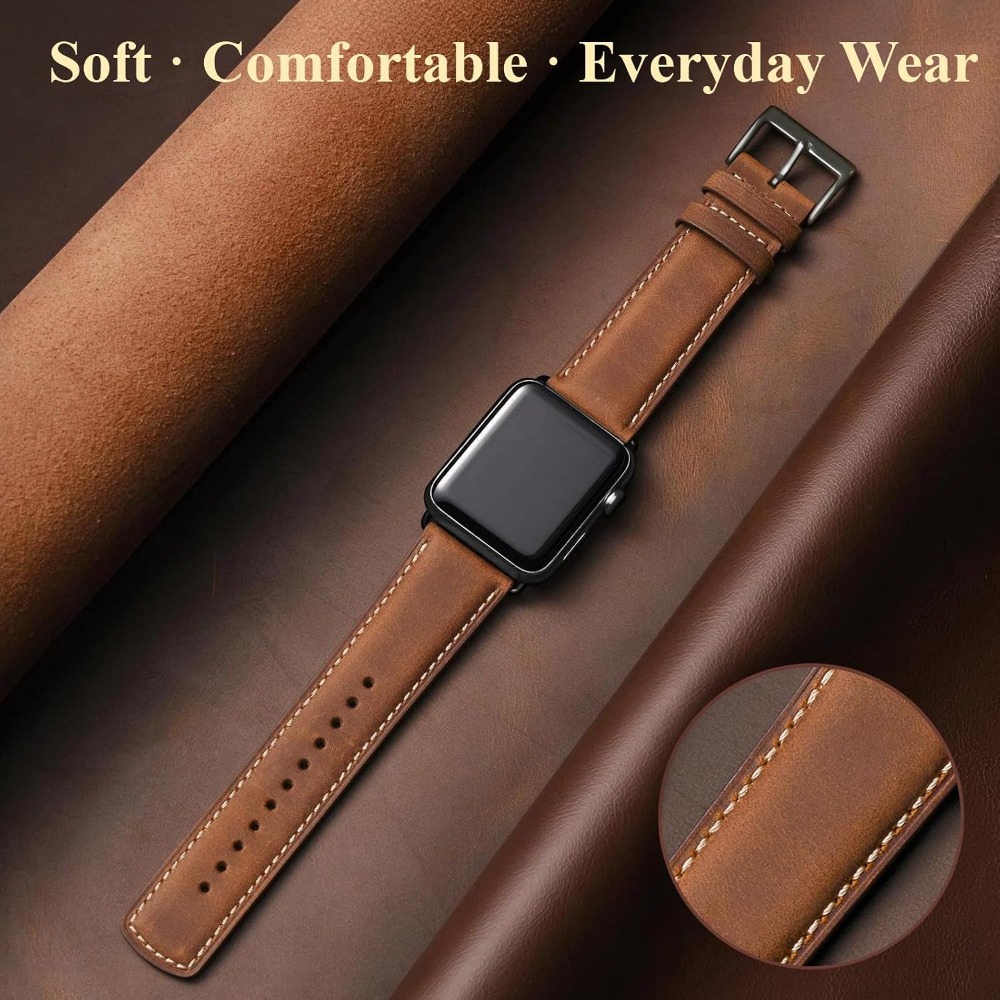 Tali Kulit Asli Kompatibel den - Leather Watch Band Men ulasan dan harga