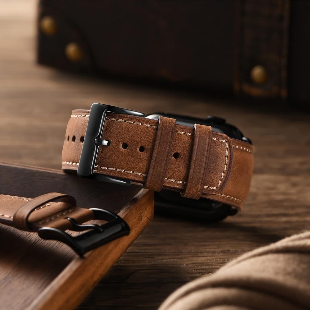Tali Kulit Asli Kompatibel den - Leather Watch Band Men ulasan dan harga