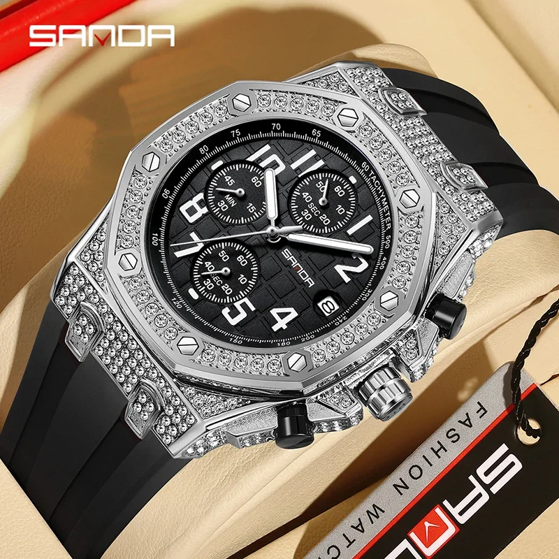 Jam Tangan Quartz Pria SANDA 7 - Tropic Strap Vintage ulasan dan harga
