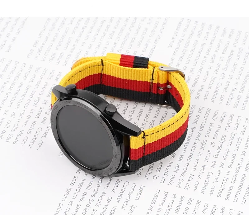 Tali nilon tenun 20mm 22mm unt - Canvas Strap Watch ulasan dan harga