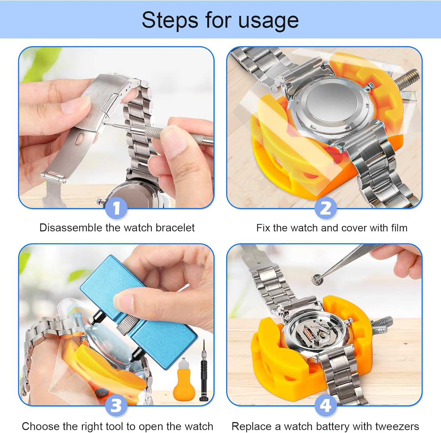 Kit pengganti baterai jam tang - Spring Bar Tool Set ulasan dan harga