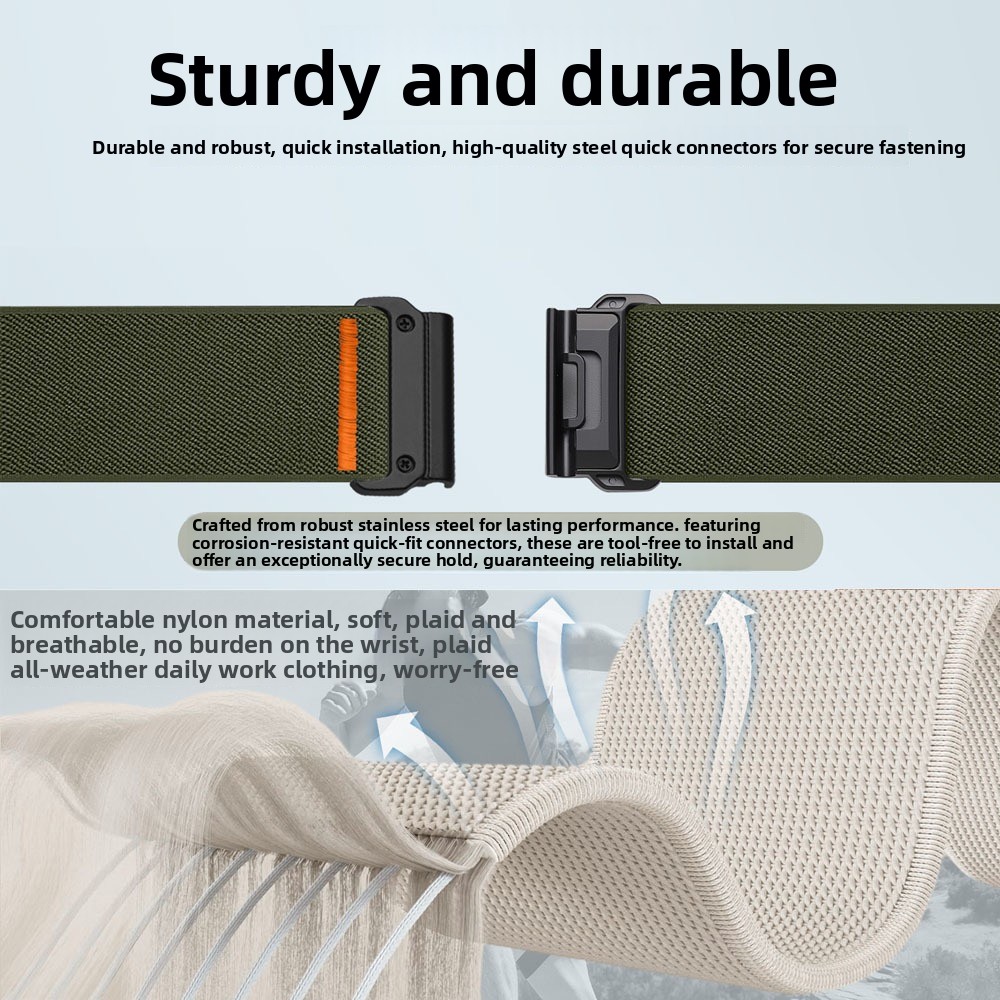 26 22mm Tali Elastis Nilon Unt - Parachute Strap Elastic ulasan dan harga