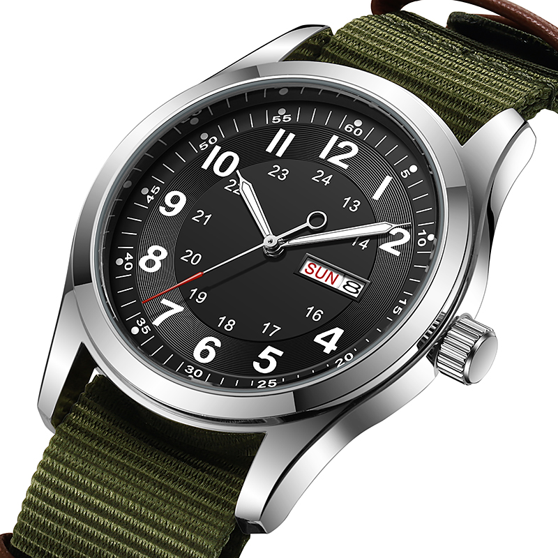 Jam Tangan Pria 42mm 2026 Meny - Canvas Strap Watch ulasan dan harga
