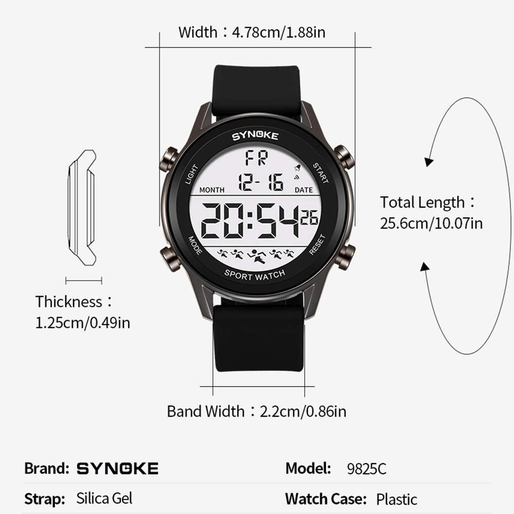 Jam tangan Digital untuk pria  - Rubber Strap Diver ulasan dan harga