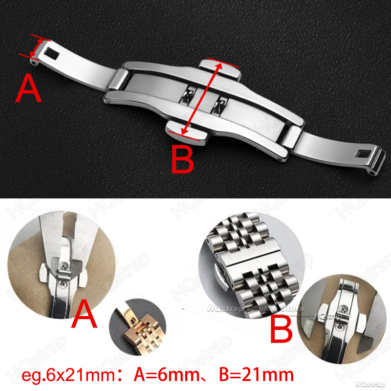 Jam tangan kupu-kupu, 6mm x 1  - Butterfly Clasp Deployant ulasan dan harga
